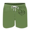 thumbnail image 4 of Aqestyerly Men Heart‑Print Drawstring Pocket Beach Shorts,Trendy Casual Swim Trunks with Quick Dry Comfort, 4 of 5