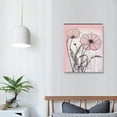 thumbnail image 3 of Nawypu  Framed Botanical Pink Flower Canvas Prints Wall Art Line Art Floral Plant Poster Pictures Minimalist Botanical Artwork Wall Decor Gifts for Women for Bedroom Living Room Home, 3 of 4