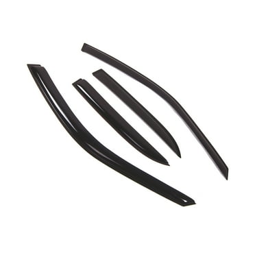 Tuningpros WD2-476 Outside Mount Window Visor Deflector Rain Guard Dark Smoke 4 Pcs Set For 1992-1996 Mitsubishi Mirage Sedan