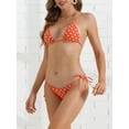 thumbnail image 2 of DARING DIVA Women's Polka Dots Halter Bikini Sets X-Small Orange, 2 of 6