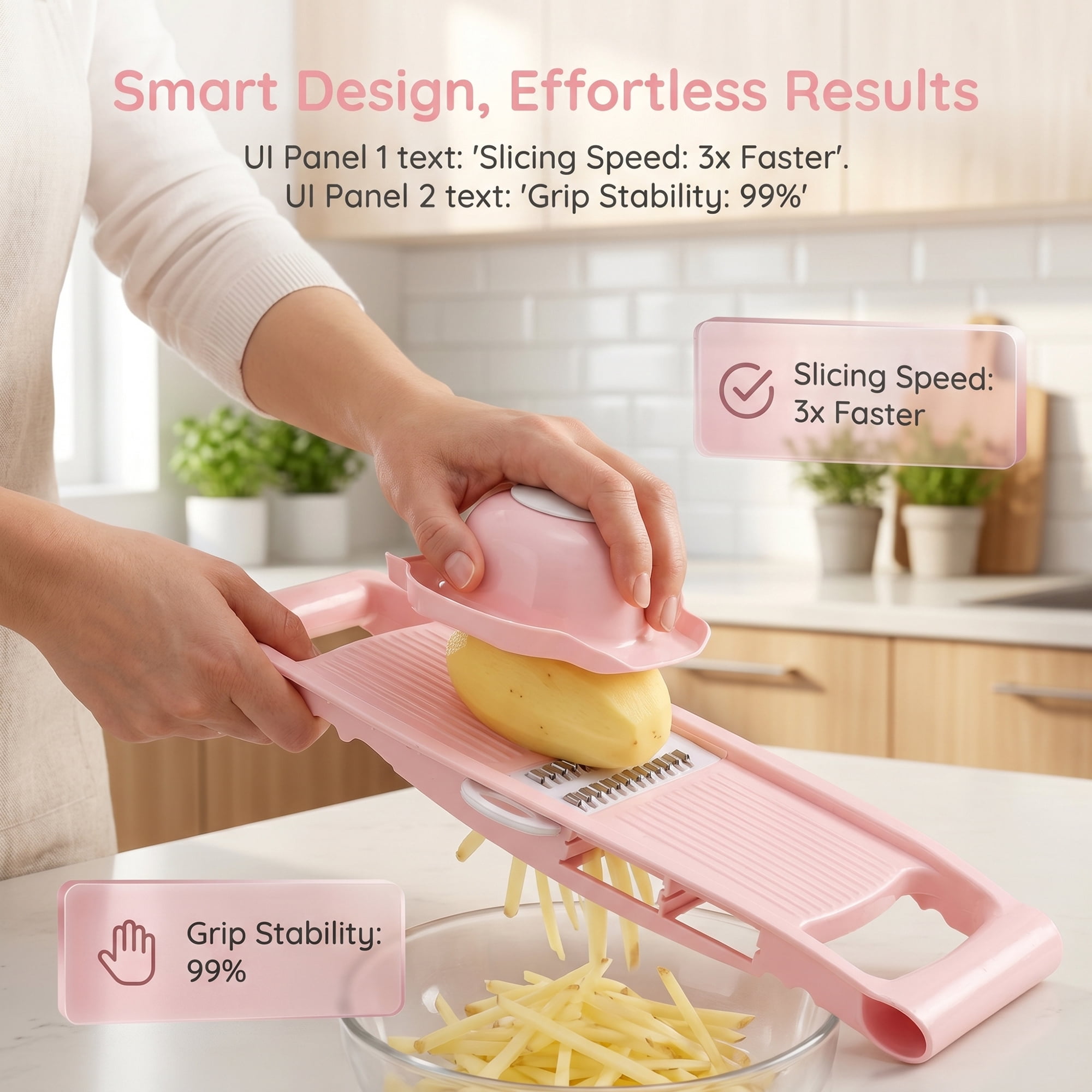 Unique Bargains  Professional Mandoline Slicer for Home Chefs 8 in 1(B) 10.9"x3.9"