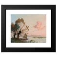 thumbnail image 2 of Ferdinand du Puigaudeau 14x12 Black Modern Framed Museum Art Print Titled - Sailboat on the Marais De La Grande Briere, 2 of 5