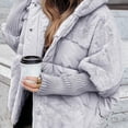 thumbnail image 6 of Yigetop Faux Fur Jacket Women Women's Hooded Long Sleeved Patchwork Winter Casual Coat Jackets for Women Grey L, 6 of 6
