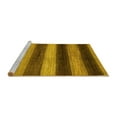 thumbnail image 2 of Ahgly Company Machine Washable Indoor Square Oriental Yellow Modern Area Rugs, 3' Square, 2 of 4