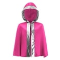 thumbnail image 3 of Runhomal Kids Boys Boxing Champion Robe Boxer Fancy Dress Boxer Uniform Hooded Capes Cloak Hot Pink Silver 16, 3 of 6