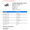 thumbnail image 2 of Front Wheel Hub Assembly - Compatible with 2010 - 2014 Ford F-150 2011 2012 2013, 2 of 2