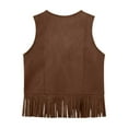 thumbnail image 7 of Mgmyaa Boys Girls Faux Leather Vest Sleeveless Waistcoat Western Style Casual Outerwear Blouse Top 3-12 Years, 7 of 7