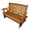Brown-3-Seater glider bench, variant on Fortune Candy 37.6 in. Wood Patio Glider with Deep Contoured Seat, Heavy Duty 600 lbs, for Outdoor Patio Garden, Teak Tone