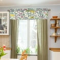 thumbnail image 5 of Lemon and Flower Pattern Curtain Valance for Kitchen Windows/Bathroom/Living Room/Bedroom Blackout, Rod Pocket Valance Small Window Treatment, 54" W x 18" L Home Decor, 5 of 6