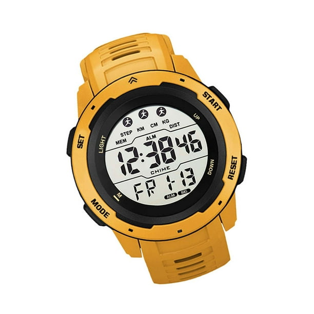 Relaj Inteligente Ligero Resistente a la Presión, Alarma Luminosa Multifunción, Temporalidad de FuncionAmiento, RelOJ Deportivo Con Pantalla Grande para Hombres y Estudiantes