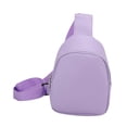 thumbnail image 3 of Bolso bandolera para niños, portátil, con correa ajustable, para camping, viajes, excursiones y escuela. Púrpura, 3 of 9