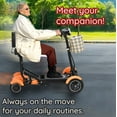 thumbnail image 6 of Battery Powered Electric Wheelchair Mobility Scooter 4 Wheel 265 lbs Weight Capacity Long Range - Orange, 6 of 9