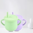 thumbnail image 2 of GROFRY Water Cup Soft Leakproof Silicone Baby Straw Feeding Drinking Glass for Home, 2 of 8