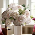 thumbnail image 7 of RBCKVXZ Artificial Flowers, 2 Pcs Silk Flowers for Home Decor Indoor Fake Bouquet Faux Floral Arrangements Dining Table Centerpieces for Kitchen Bridal Wedding Party Decor (Light Pink), 7 of 7