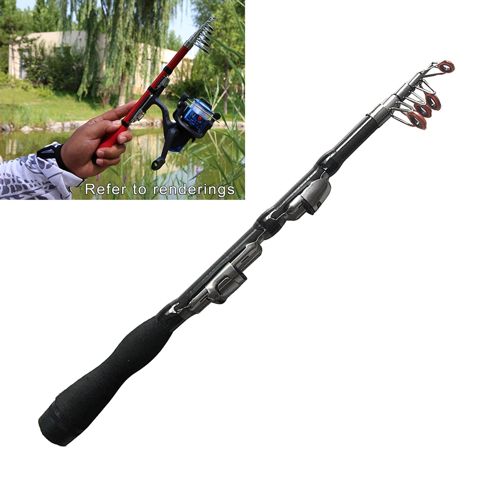 Carbon Telescopic Fishing Rod Sea Boats Fishing Pole - .0m, 1.0m 1.5m