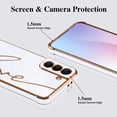 thumbnail image 5 of Compatible for Samsung Galaxy S21 Plus 5G 6.7" Case with Cute Side Love Heart and Plating Love Letter Pattern Case for Women Girls Shockproof Soft TPU Full Camera Lens Protection Case-White, 5 of 14