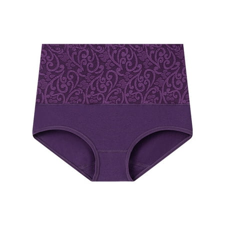 Clearance Horkkom Cotton Underwear for Women Plus Size High Waisted Ladies Panties Color Block Comfy Breathable Underwear XS-5XL  Gifts for Women