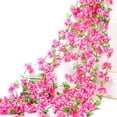 thumbnail image 1 of 8 enredaderas artificiales de flor de cerezo de 230 cm, plantas colgantes, guirnalda de seda, flores de cerezo falsas para bodas, hogar, fiesta, jardín, artesanía, decoración artística, 1 of 6