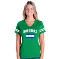 thumbnail image 1 of Womens Honduras Flag Football V-Neck T-Shirt, 1 of 5