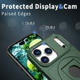thumbnail image 3 of for iPhone 17 Pro Max Case with Kickstand Sliding Camera Cover, Military Grade Shockproof Portective Compatible with MagSafe Wireless Charger Slim Case Cover for iPhone 17 Pro Max, Darkgreen, 3 of 5