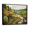 thumbnail image 2 of Designart "Pastoral Green Wonders" Landscape Mountains River Floater Framed Canvas Wall Art, 2 of 5