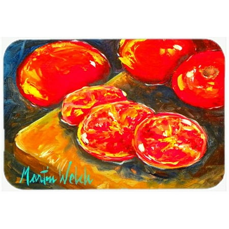 0.25 Slice - Caroline's Treasures Vegetables Tomatoes Slice It Up Kitchen/Bath Mat