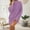 Purple, variant on Swuxness Women Long Sleeve Knit Dresses, Women Fall Dress, Women's Solid Color Knit Half Turtleneck Loose Casual Knee Length Dress Pink, XL