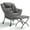 Gray, variant on Pirecart Reading Chair, Accent Chair Oversized Comfy Lazy Chair, Modern Comfy Lounge Chair with Foldable Ottoman and Side Pocket for Living Room, Bedroom, Office, Black