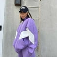 thumbnail image 3 of Mock Collar Loose-Fit Tracksuit (M, White), 3 of 9