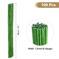 thumbnail image 2 of 100 piezas de tallos de alambre floral verde doblables de 1.2mm 16 Gauge para flores artificiales, 2 of 5