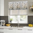 thumbnail image 4 of Watercolor Floral Curtain Valances for Windows, Kitchen Valance Window Treatments Panel 2 Pack, Spring Blooms Botanical Rod Pocket Short Curtains for Bathroom Bedroom 60 x 18 Inch, 4 of 8