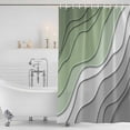 thumbnail image 4 of Sage Green Grey Ombre Shower Curtain, Waterproof Shower Curtains for Bathroom, Modern Abstract Art Aesthetics Washable Fabric Cloth Bathroom Curtain Set Bathtub Decor with Hook 60''x72'', 4 of 9