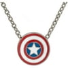 Marvel Stainless Steel Captain America Slider Bead Necklace