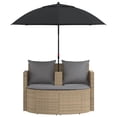 thumbnail image 6 of vidaXL Garden Sofa with Cushion 8 pcs Beige and Light Grey Poly Rattan, 6 of 6