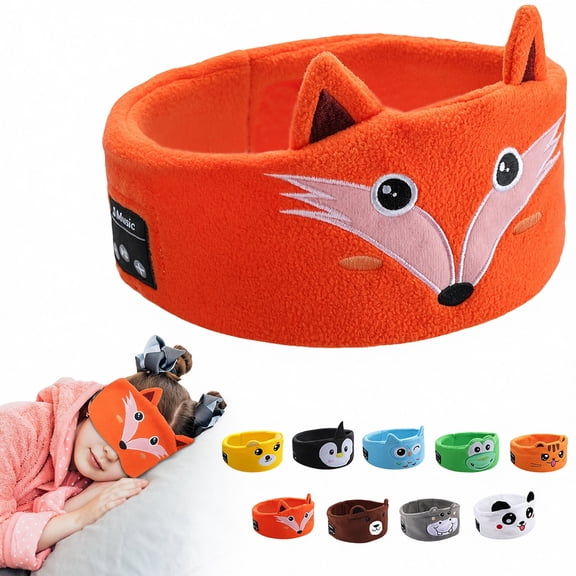 Plush Sleep Headband for Kids Bluetooth Wireless Cozy Tunes Headphones Sensory Eye Mask Sleeping Ear Muffs