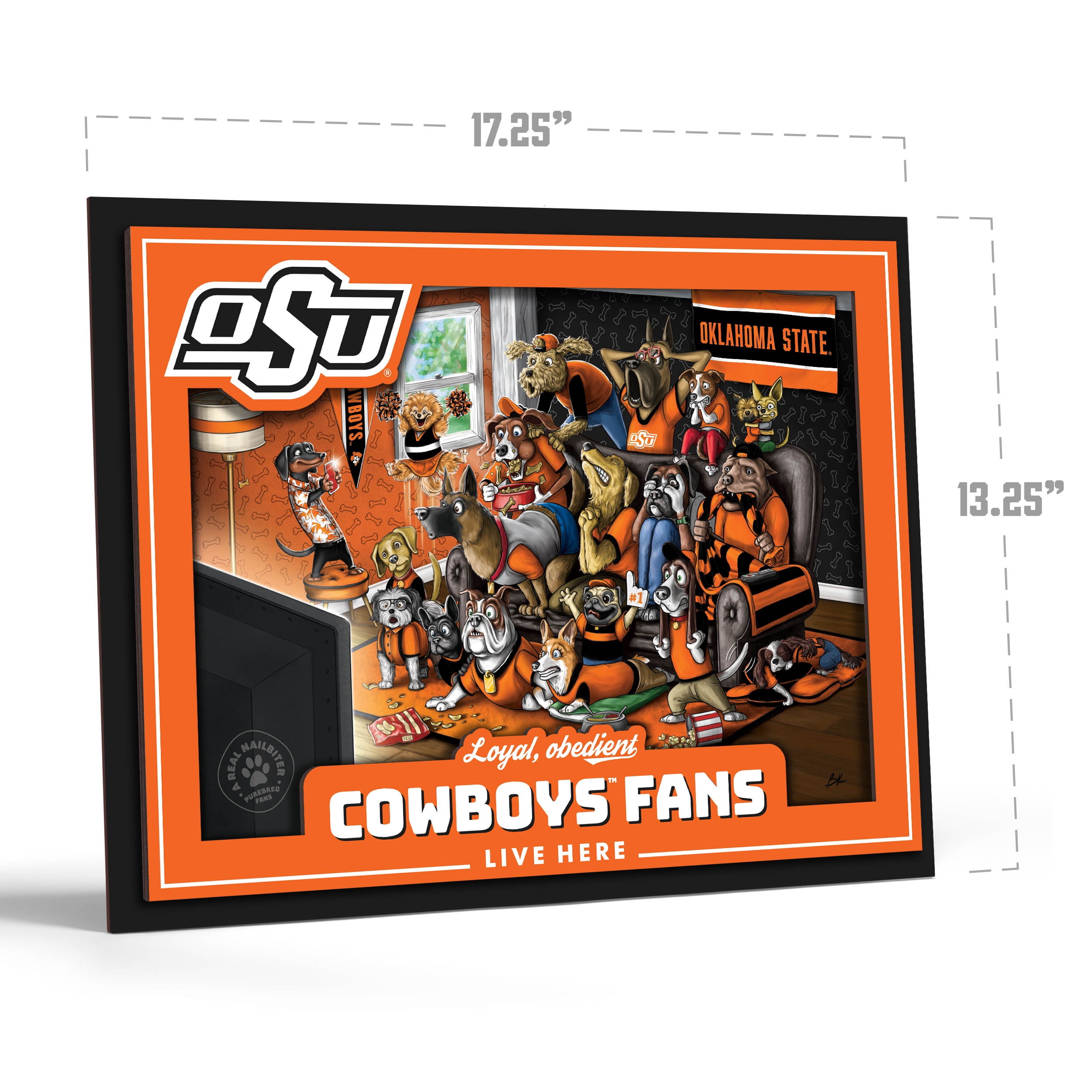 YouTheFan NCAA Oklahoma State Cowboys Purebred Fans Wall Art