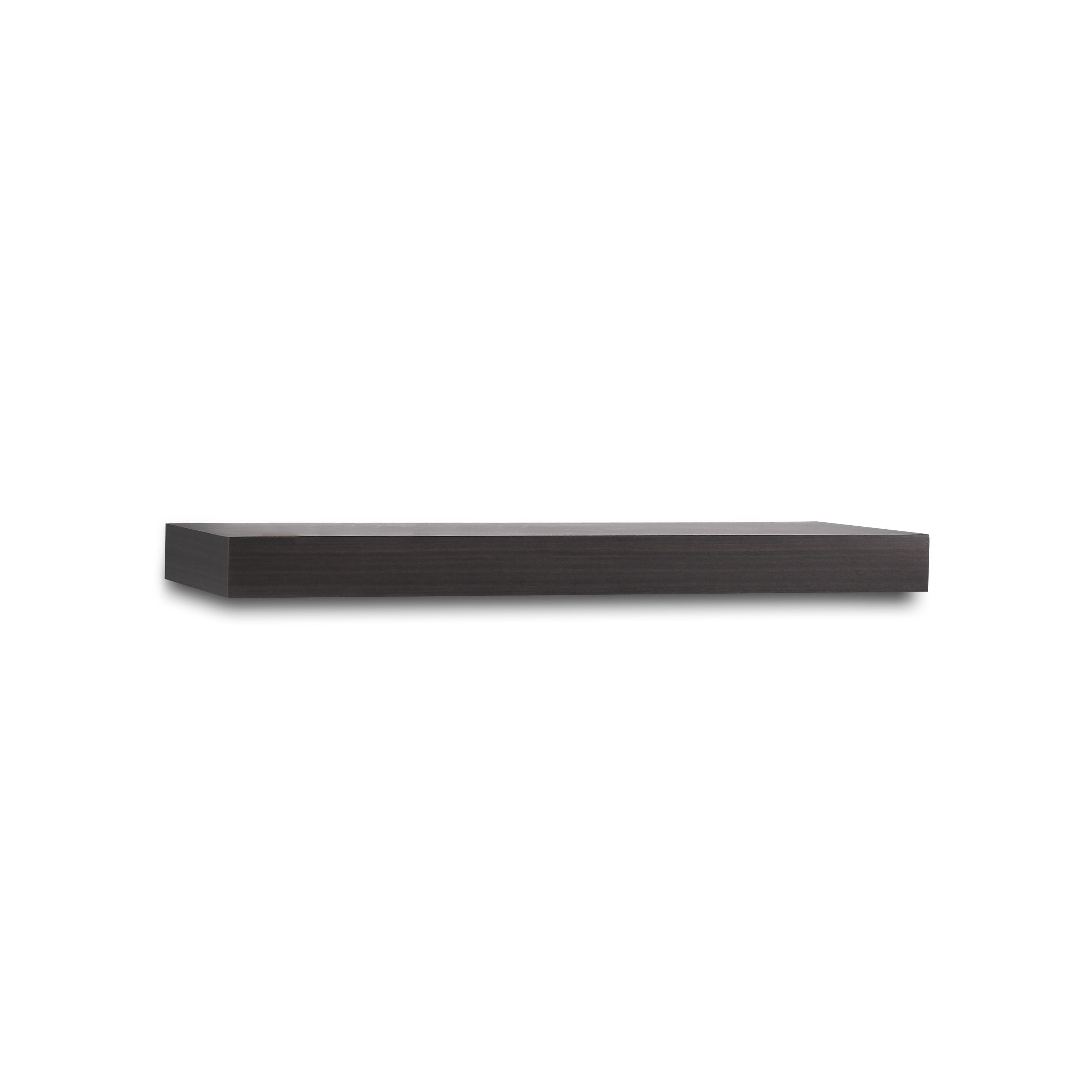 InPlace 36W x 10Dx 2H Inch Chicago Bracket less Floating Shelf, Espresso
