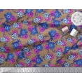 thumbnail image 2 of Soimoi Rayon Fabric Leaves,Cosmos & Anemone Floral Print Fabric by Yard 42 Inch Wide, 2 of 3