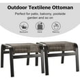 thumbnail image 4 of Patio Footstools Outdoor Foot Rest Aluminum Ottomans Samll Seat Wicker Furniture Patio Ottoman 2 Pieces Brown, 4 of 13