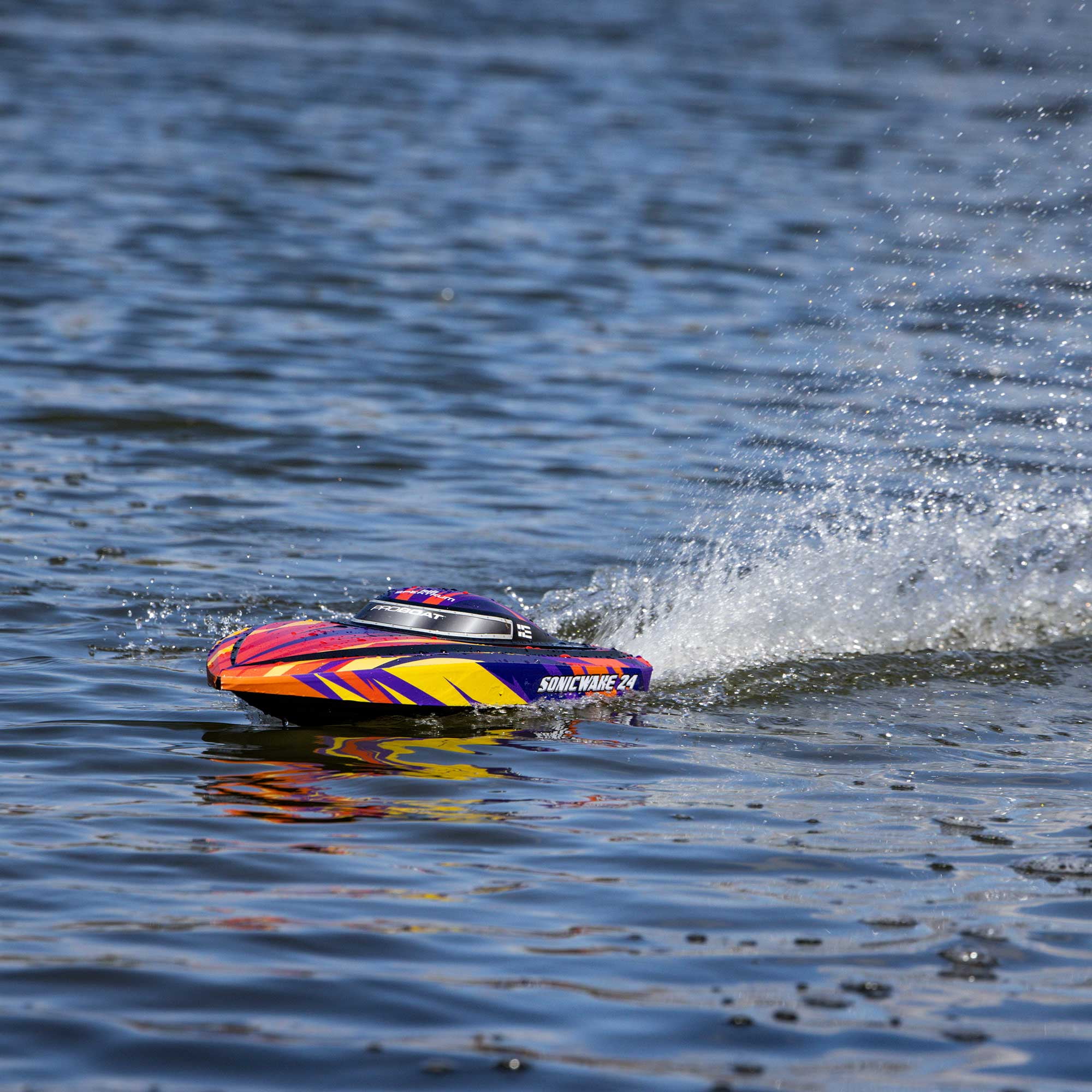 Pro Boat Sonicwake 24" Self-Righting Brushless Deep-V RTR Battery & Charger Included Red PRB-1992T1