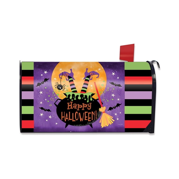Briarwood Lane Mailbox Cover - Standard Size - Witch Feet Halloween For Halloween Mailbox Cover