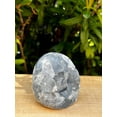 thumbnail image 6 of Polished Celestite Cluster, Celestite Geode Free Shape w. Druse, Standing Celestite Healing Crystal (0.5-0.75 lb), 6 of 7