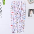 thumbnail image 3 of Defitshape Women's Two Piece Pj Cotton Blend Capri Pajama Set Short Sleeve Pant Soft Sleepwear Printed Patterned Lightweight Cute Patterned4 Small, 3 of 5