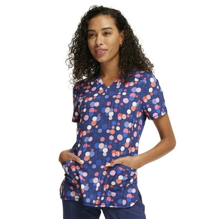 

Cherokee Infinity Women Scrubs Top V-Neck Print CK634