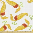 thumbnail image 1 of Botanical Sofa Upholstery Fabric by the Yard, Floral Theme Pattern with Nepenthe with Curly Peduncle Print, Decorative Fabric for DIY and Home Accents, Mustard Vermilion by Ambesonne, 1 of 5