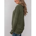 thumbnail image 2 of Pullovers à Manches Longues pour Femmes Col Bénitier Tunique Chemise Décontractée, 2 of 4