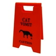 thumbnail image 1 of Fall Decorations Outdoor Caution Cat Vomit Sign Humorous Double Printed Desk Warning Sign Humorous Double Printed Desk Warning Sign Funny For Cat Lovers(Red Or Yellow), 1 of 8
