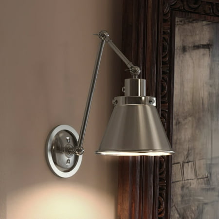 

Luxury Traditional Indoor Wall Sconce 14.375 H x 8.25 W with Modern Farmhouse Style Elements Colonial Design Brushed Nickel Finish and Brushed Nickel UHP3320