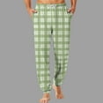 thumbnail image 2 of Bovxnpu Mens Pajama Pants Plaid Sleep LoungewearPants Pajama Bottoms with Pockets, Men's Lightweight Pajama Pants Soft Loungewear Sleep Joggers Adjustable Drawstring & Pockets All-Season Sleepwear, 2 of 5