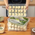 thumbnail image 3 of Congelador Contenedores de alimentos ZeFeiWu Apilable Rectangular con tapa Bolas de masa hervida antiadherentes, 3 of 5